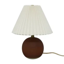 Oval Table Lamp With Pleated Shade (Includes LED Light Bulb) Red - Threshold™ Designed With Studio McGee -Shine Light World GUEST 0329b4d7 a9eb 4475 8a02 6d602b7948cf