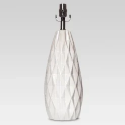 Faceted Ceramic Large Lamp Base White - Threshold™ -Shine Light World GUEST 048a6fec 999a 4be3 b619 5d35c87ec3f0