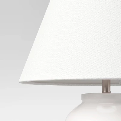 Turned Ceramic Table Lamp White - Threshold™ 3 Turned Ceramic Table Lamp White - Threshold™ - Image 3
