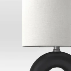 Abstract Ceramic Mini Table Lamp Black - Threshold™ -Shine Light World GUEST 1f415405 dfa4 4c69 82ab 8554bc7e184a