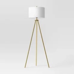Ellis Tripod Floor Lamp Brass - Threshold™ -Shine Light World GUEST 263804f4 23df 4efe ae72 a07eedaf8c93
