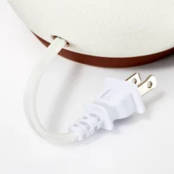 Ceramic Table Lamp With Gingham Print Pleated Shade White (Includes LED Light Bulb) - Threshold™ Designed With Studio McGee -Shine Light World GUEST 27cadcf6 3a70 4c09 bf47 cd7e6352c324