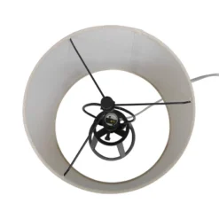 Medium Modern Industrial Assembled Table Lamp Black - Threshold™: UL Listed, Cotton-Linen Shade, Metal Body, No Bulb Included -Shine Light World GUEST 283dd34d 2945 41f9 9c13 57843643afee