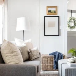 24"x16" Ceramic Assembled Table Lamp White - Threshold™ Designed With Studio McGee: Ribbed Design, Dimmable, UL Listed -Shine Light World GUEST 3bcb5eac f175 4450 8af3 aa9a5d8cbfe8