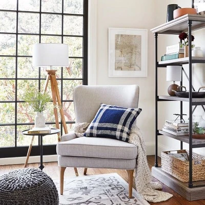 60"x16" Tripod Floor Lamp Oak Tone Wooden Finish - Threshold™: Elegant Standing Lighting, 3-Way Switch, UL Listed 8 60"x16" Tripod Floor Lamp Oak Tone Wooden Finish - Threshold™: Elegant Standing Lighting, 3-Way Switch, UL Listed - Image 8