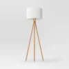 Rattan Wrapped Tripod Floor Lamp Gold - Threshold™