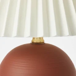 Oval Table Lamp With Pleated Shade (Includes LED Light Bulb) Red - Threshold™ Designed With Studio McGee -Shine Light World GUEST 520c752b cf1a 42cc a361 d3e8df348eab