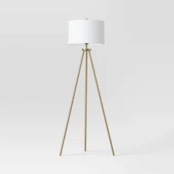 Ellis Tripod Floor Lamp Brass - Threshold™ -Shine Light World GUEST 523c462d c1c1 4a9a 898d 0d6924e5de05