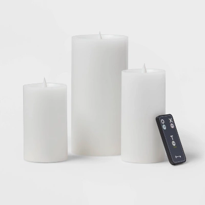 3pk LED Candles White - Threshold™ 2 3pk LED Candles White - Threshold™ - Image 2
