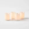 4pk LED Votive Flameless Black Wick Candle White - Threshold™