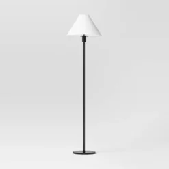 Stick Floor Lamp With Tapered Shade Black - Threshold™ -Shine Light World GUEST 8095914b 602d 42b3 a435 4beb671eee3f