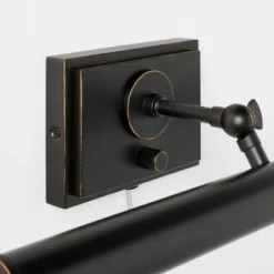 Wall Plug-in Sconce Black - Threshold™ Designed With Studio McGee: Integrated LED, Iron Shade, ETL Listed, Modern Decor -Shine Light World GUEST 856552d9 993f 4dbc 9f9d 2e4f3cef4745