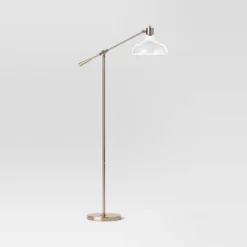 Crosby Bell Floor Lamp Brass With Glass Shade - Threshold™ -Shine Light World GUEST a56aefbc c219 4e3d a609 84cc3103cc5e