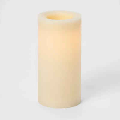 8" X 4" LED Flameless Black Wick Candle Cream - Threshold™ 2 8" X 4" LED Flameless Black Wick Candle Cream - Threshold™ - Image 2