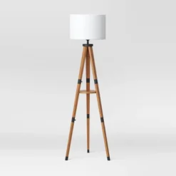 Tripod Floor Lamp With Shelf Brown Wood - Threshold™ -Shine Light World GUEST b1b8ca20 55ea 4c4e bc34 1f4ca7a73cd2