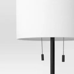 Reeded Metal Stick Lamp With Dual Socket Black (Includes LED Light Bulb) - Threshold™ -Shine Light World GUEST b7442996 e33d 4f96 9677 a48d42ef5a1d