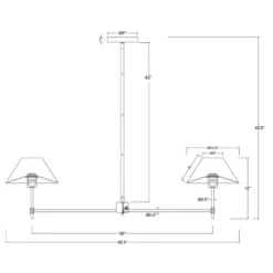 Metal Two Arm Shaded Chandelier Ceiling Light Black - Threshold™ Designed With Studio McGee -Shine Light World GUEST b7f1cfdd a67e 4445 8a17 70e0130b9351