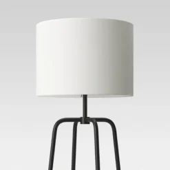 20" Etagere Power Source Shelf Floor Lamp Black Metal/Wood - Threshold™: USB Port, Modern Design -Shine Light World GUEST c6a9bf96 de64 48a1 9080 b57dd51665a5