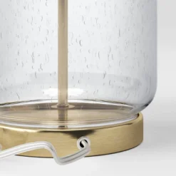 Bubble Glass With Brass Detail Large Lamp Base Clear - Threshold™ -Shine Light World GUEST db7f51cc 8c79 489d 87f0 f9340e61a1f8