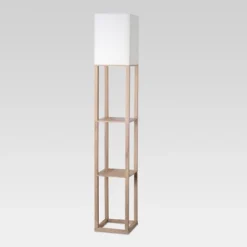 Alabaster Shelf Floor Lamp Light Brown - Threshold™ -Shine Light World GUEST df99c542 8aed 4400 b673 647729a83bd4