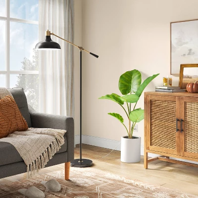 Crosby Bell Schoolhouse Floor Lamp Matte Black (Includes LED Light Bulb) - Threshold™ 1 Crosby Bell Schoolhouse Floor Lamp Matte Black (Includes LED Light Bulb) - Threshold™